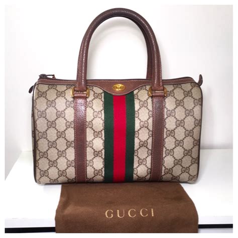 gucci leather bag vintage|old style vintage Gucci bag.